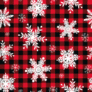 IMPRESSION Space Odyssey - Plaid with White Snowflakes / No 