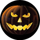 A laser cut orange pumpkin g-skinz with glowing eyes and toothy grin by gilbert engineering usa for node small spinners