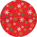 Red circular insane arch with 12mm bullet pixels featuring white green and gold snowflakes by gilbert engineering usa