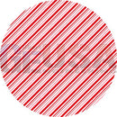 A circular candy cane striped pattern in bold red and soft pink on the insane arch 12mm bullet pixels by gilbert engineering usa