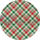 A circular plaid fabric with red green brown and white stripes for the impression series insane arch by gilbert engineering usa