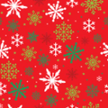 IMPRESSION North Pole - Red with Green White Snowflake - 