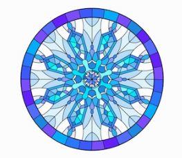 G-SkinZ Rosa Wreath - Stained Glass Snowflake 2 / 46’’