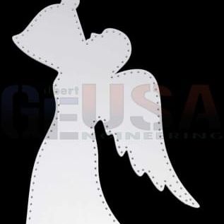 Angel Horn - Large Left / White - wiring / Pixels - Pixel