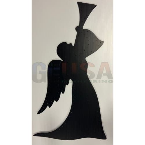 Angel with Horn - Black - No wiring / Right / Mini Lights -