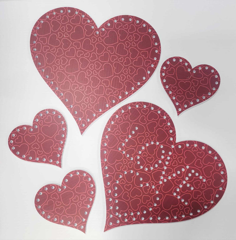 IMPRESSION Valentines Day Heart Pack - Red Hearts - Pixel