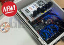 Silver igeus 12v 5v power supply unit with black connectors and blue wiring inside white enclosure for kulp k16 pro