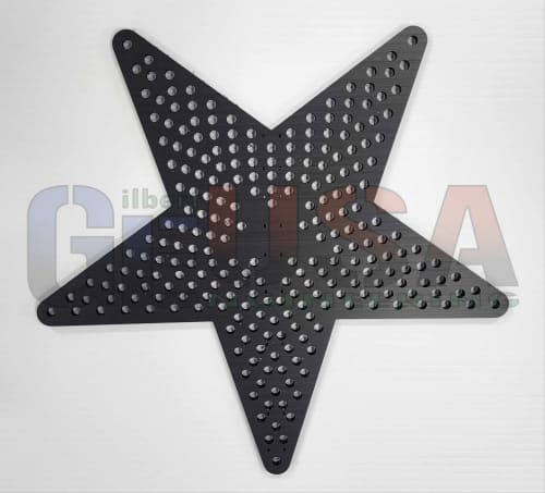 Exciting Star 24: Laser Cut RGB Pixel Design