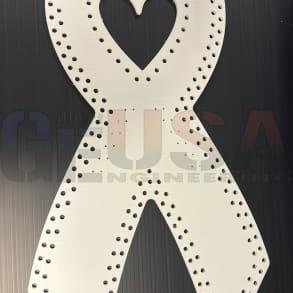 Cancer Ribbon - White / Large / Pixels - Pixel Props