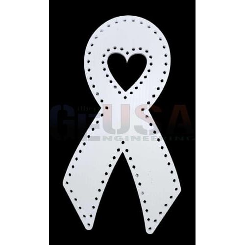 Cancer Ribbon - White / Small Pixel Props