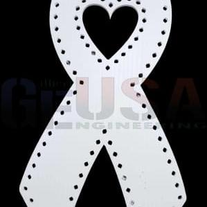 Cancer Ribbon - White / Small / Pixels - Pixel Props