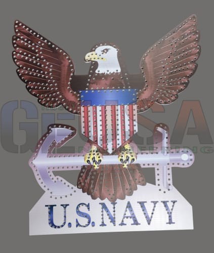 IMPRESSION Navy Sign with 12mm RGB Pixels by Gilbert Engineering USA