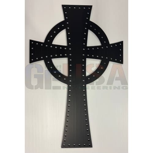 Coro Crosses - Celtic Cross- Single Row / Black - Pixel