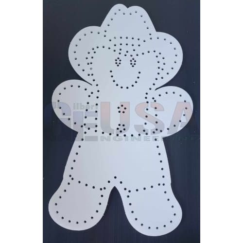 Cowboy Gingerbread Man - White / Wiring Diagram - No - Pixel