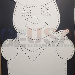 Cowboy Snowman - Non Singing / White / Wiring Diagram - No