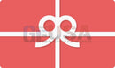 Red gift card with white ribbon bow featuring gilbert engineering usa laser cut design for gifting purposes
