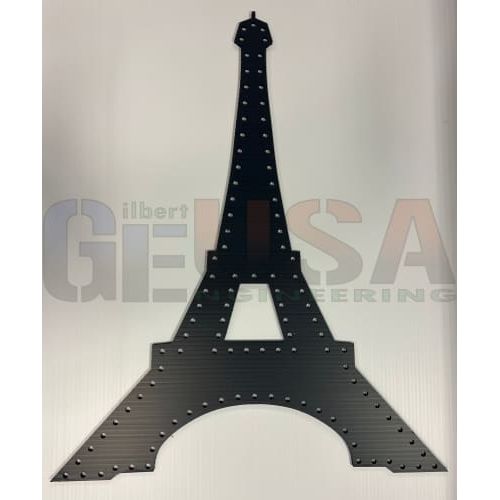 Eiffel Tower - Black / Pixels - Pixel Props