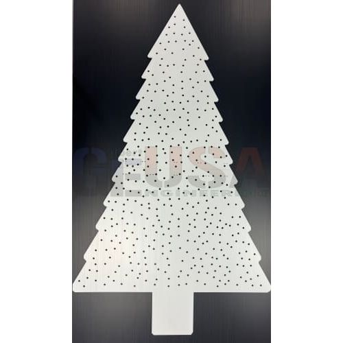 Flat Tree - 6.5 ft 300 node / White / Pixels - Pixel Props