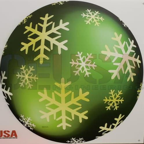 G-SkinZ Dazzler - Green Snowflake Round / 46 - Pixel Props