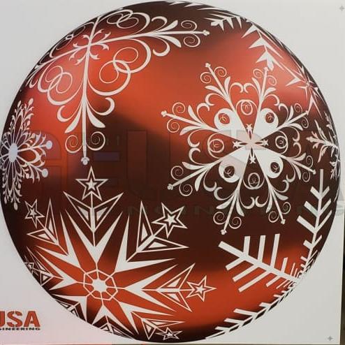 G-SkinZ Dazzler - Red Snowflake Round / 46 - Pixel Props