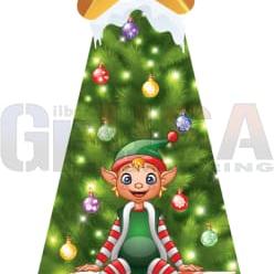 G-SkinZ Flat Mini Trees - Mini / Ornaments Elf Candy Cane