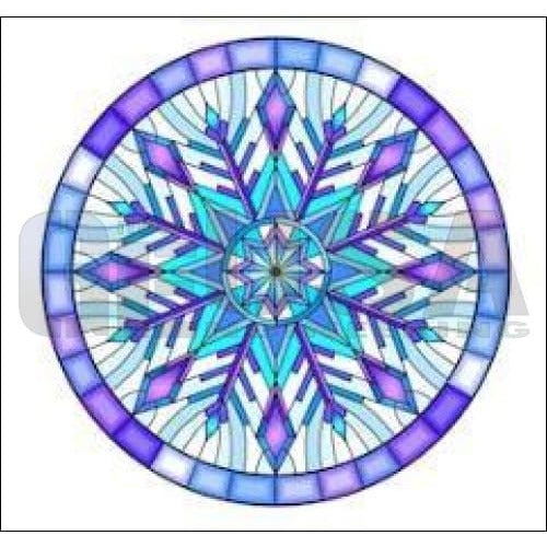 G-SkinZ Rosa Wreath - Stained Glass Snowflake 3 / 46’’