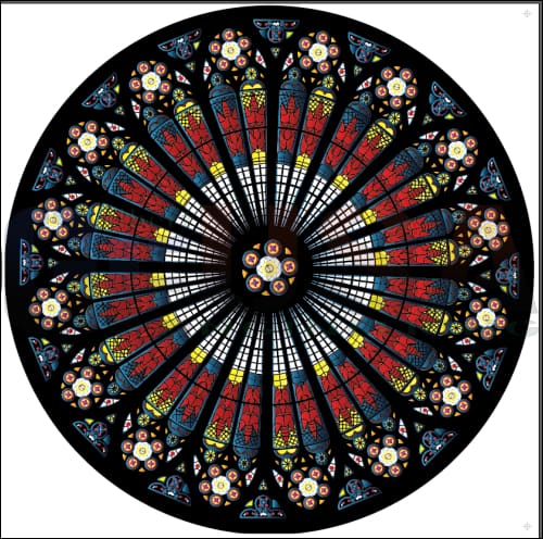 G-SkinZ Rosa Wreath - Stained Glass 2 / 46’’ - Pixel Props