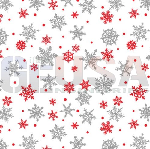 G-SkinZ for the Square Peg - Silver Red Snowflake - Pixel