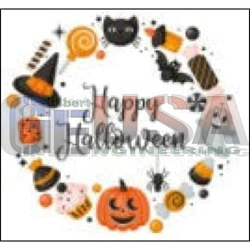 G-SkinZ Rosa Wreath - Happy Halloween - Black/Orange