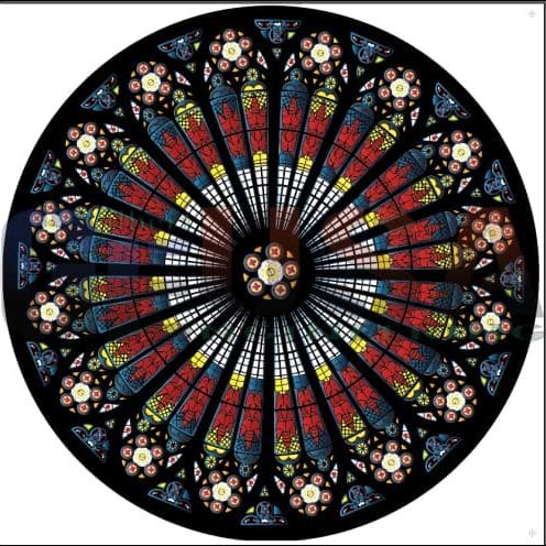 G-SkinZ Rosa Wreath - Stained Glass 2 / 46’’ - Pixel Props