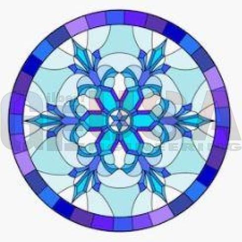 G-SkinZ Rosa Wreath - Stained Glass Snowflake 1 / 46’’