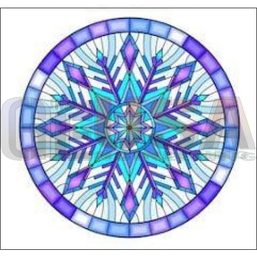 G-SkinZ Rosa Wreath - Stained Glass Snowflake 3 / 46’’