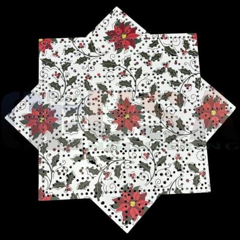 G-SkinZ Square Peg - Poinsettia Holly - Pixel Props