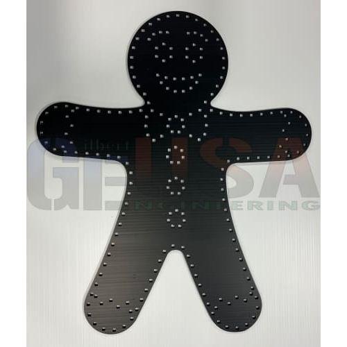 Gingerbread Boy - Black / Wiring Diagram -No - Pixel Props
