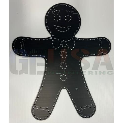 Gingerbread Boy - Black / Wiring Diagram -Yes - Pixel Props