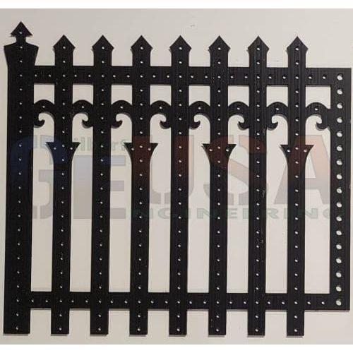 Gothic Fence Extension - Black / Wiring Diagram - No - Pixel