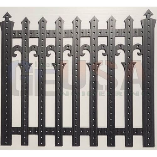 Gothic Fence Panel - Black / Wiring Diagram - No - Pixel