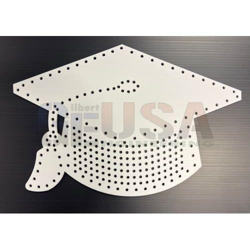 Graduation Cap - White / Pixels / With Matrix - Pixel Props