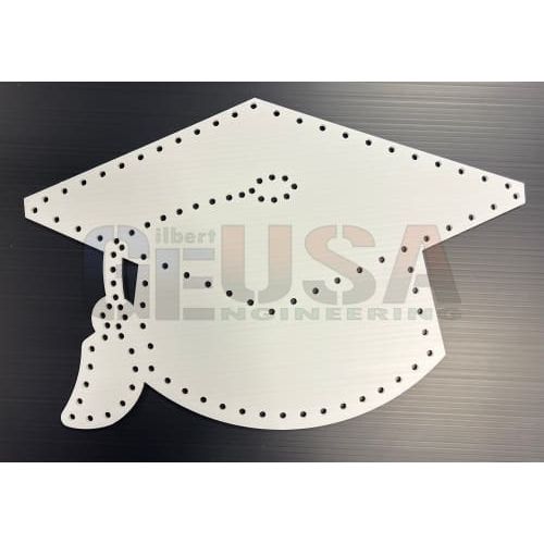 Graduation Cap - White / Pixels / Without Matrix - Pixel