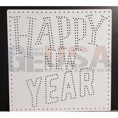 Happy New Year Sign Pixel Props