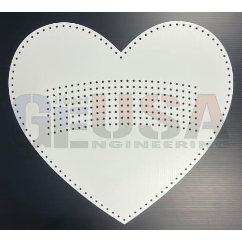 Hearts - White / Pixels / Large - Outline with Matrix -