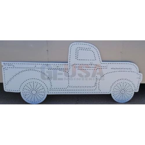 Holiday Truck - White / Right Facing / Yes - Pixel Props