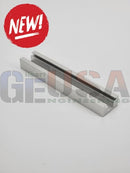 Silver metallic u-channel bracket with polished finish and precise edges for mattos designs pixel pushing jig set