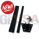 Black metal heavy duty foldable roof mount bracket set with screws for versatile portable prop stand use