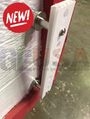 White plastic door stop with metallic handle and screws from magmount™ 10 pack magnetic pixel mounts