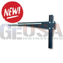 Black metal t-shaped Sasquatch Mount with silver rod and four bolts for precise alignment and secure mounting