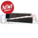 Black metal sasquatch mount™ brackets with matte finish and evenly spaced holes for sturdy mounting support