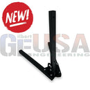 Black metal l-shaped wall mount bracket for heavy duty foldable roof mount versatile portable prop stand