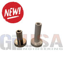 Two cylindrical magmount magnetic pixel mounts wall mounted in polished metal and matte gray plastic finishes
