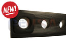 Black plastic level with three bubble chambers used to reinforce square eyelets 12mm for mega tree pixel strips